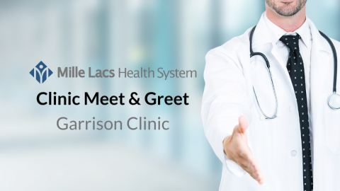 doctor reaching out to shake hands & text